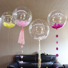 Bobo Balloons Hot Selling 12 18 20 24 36 Inch Stretchable Transparent Clear Round Bobo Plastic Bubble Balloon For Party Decor